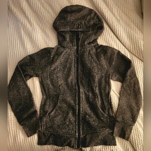Lululemon scuba hoodie size 4, black and white